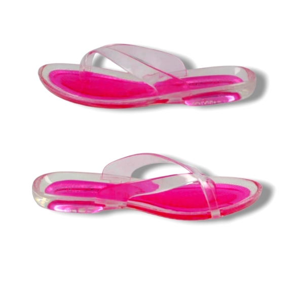 bebe Shoes - bebe Clear Pink Jelly Flip Flop Sandals